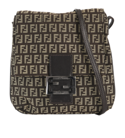 Zucchino Crossbody, Canvas/Leather, Brown, 8BT075, 2*